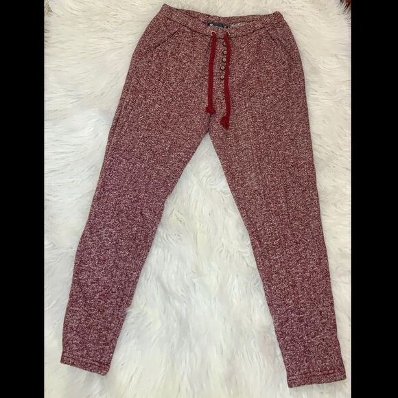 Harmony Burgundy Joggers - Picture 3 of 10